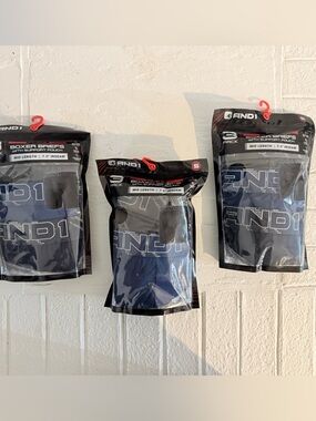 And1 Black Men's 3, 3-Pack Boxer Briefs - Assorted Waist Sizes